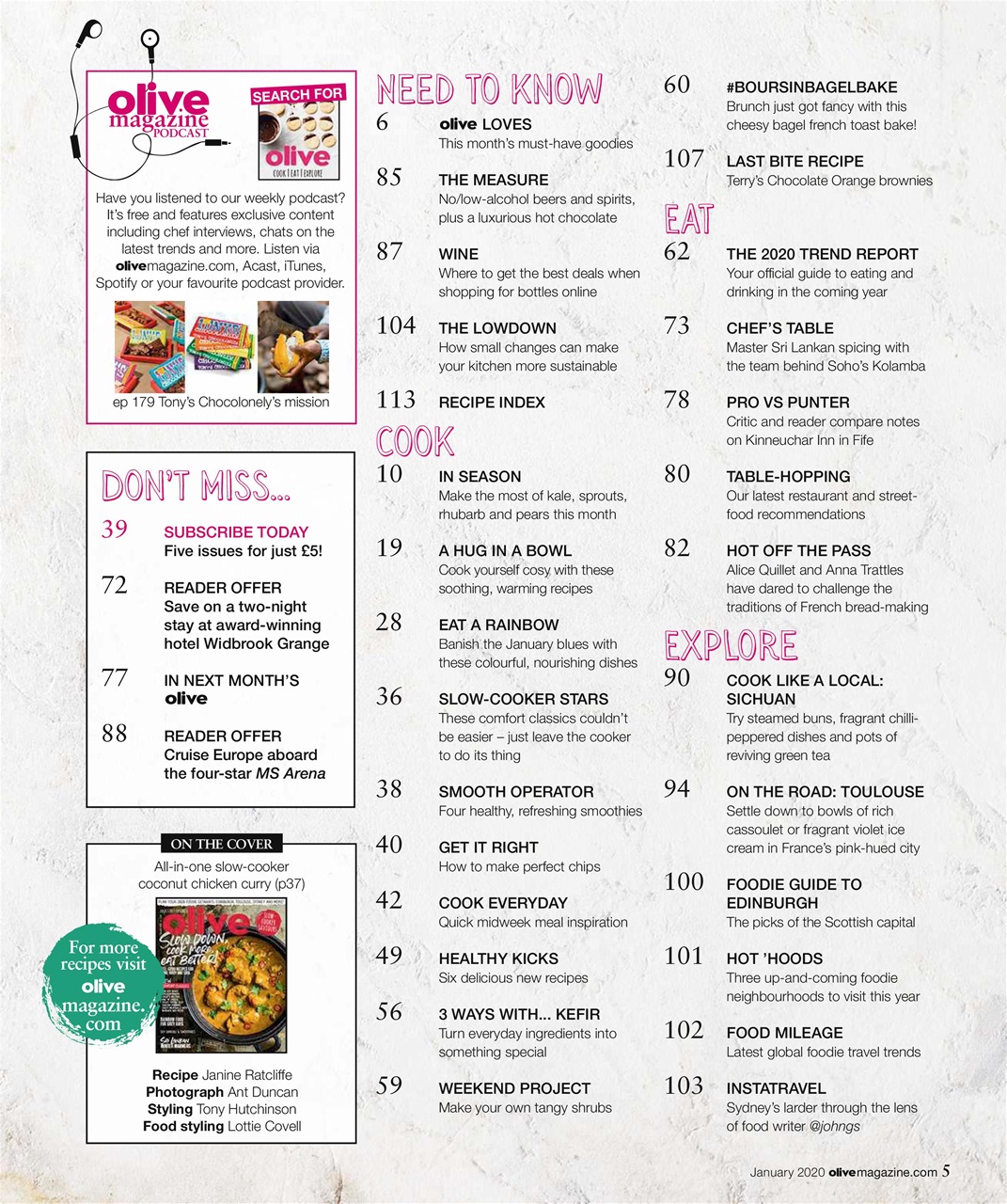 Olive Magazine Preview Pages