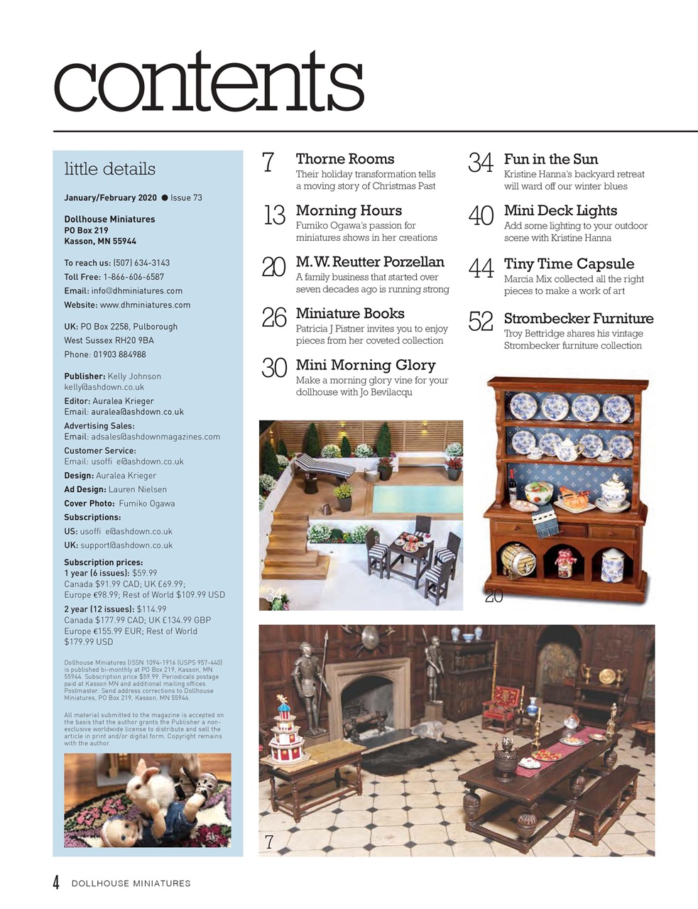 Dollhouse Miniatures Preview Pages