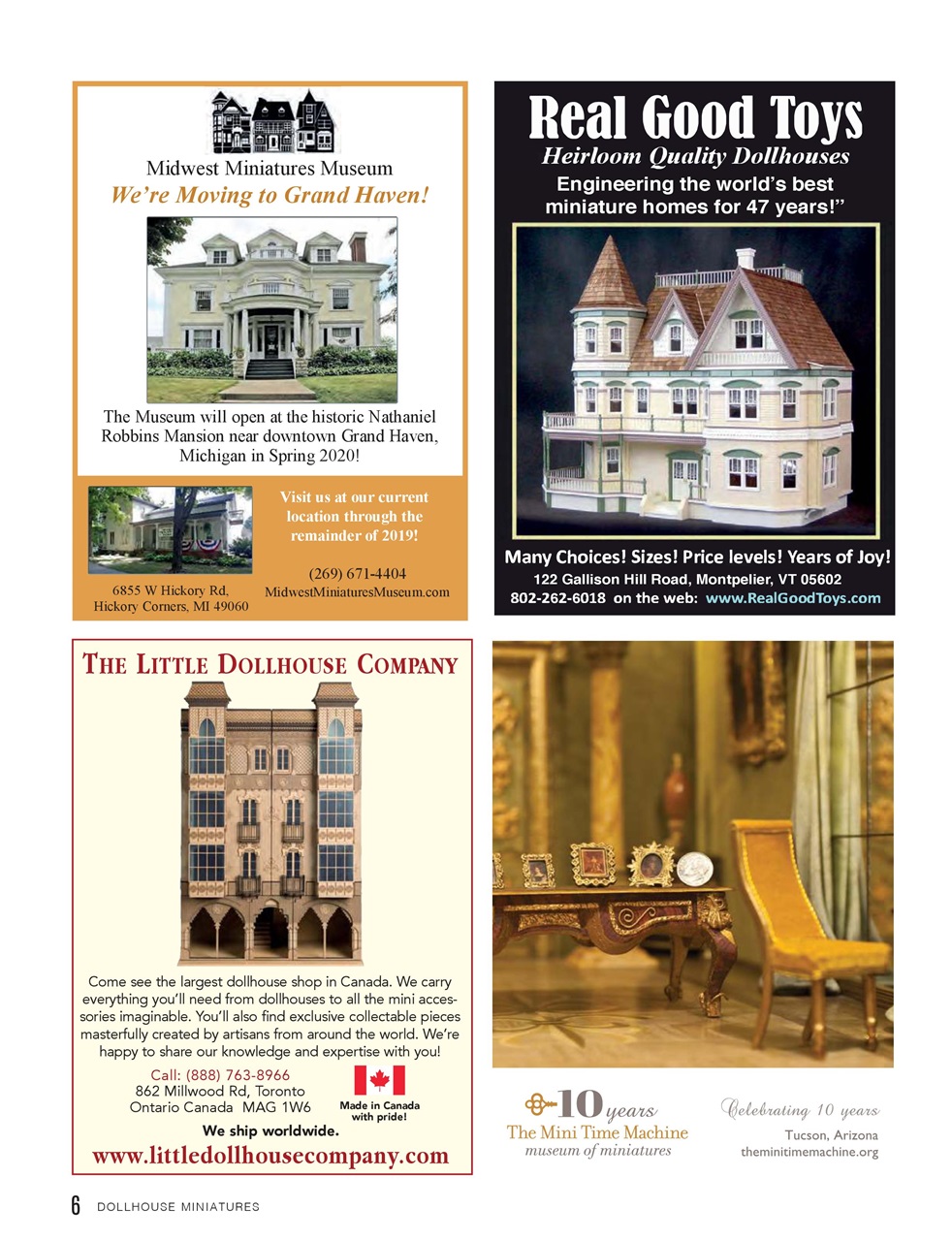 Dollhouse Miniatures Preview Pages