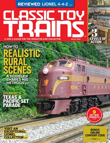 Classic Toy Trains issue March 2020