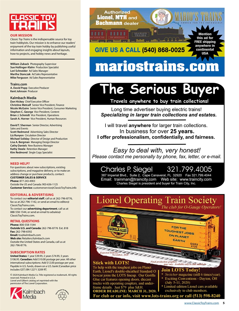 Classic Toy Trains Preview Pages