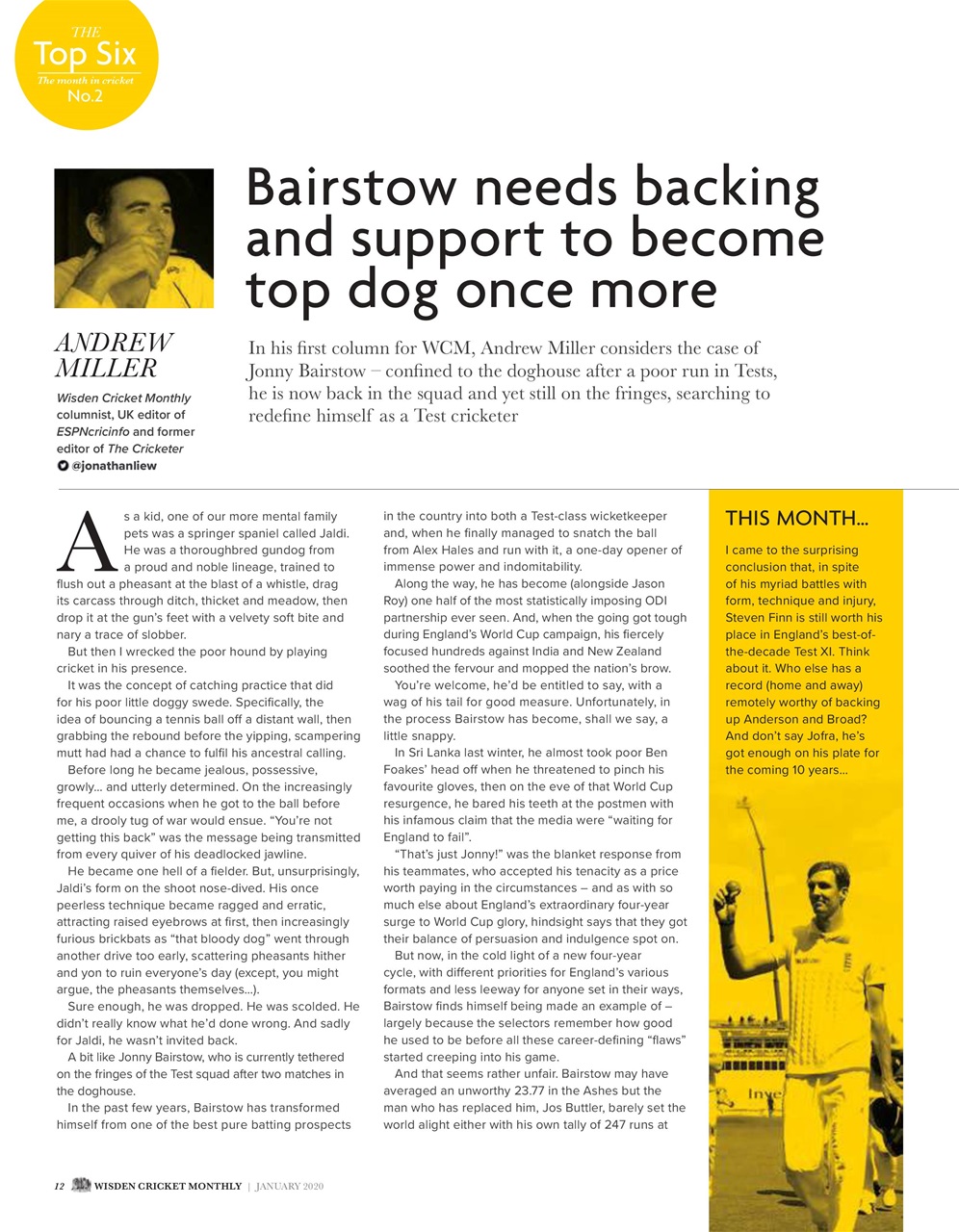 Wisden Cricket Monthly Preview Pages