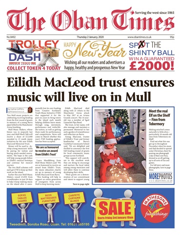 The Oban Times & Lochaber Times issue 2nd January 2020