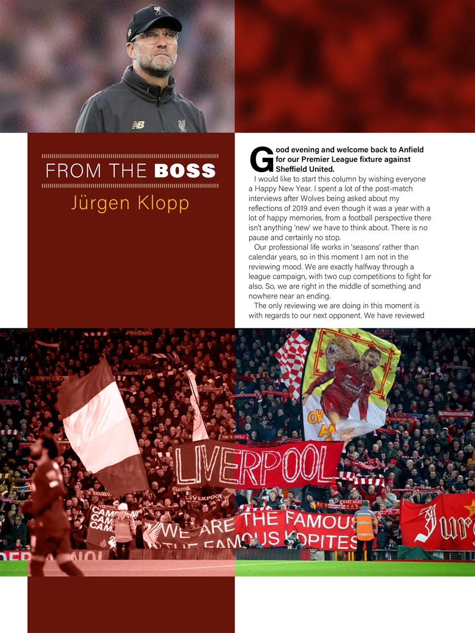 Liverpool FC Programmes Preview Pages