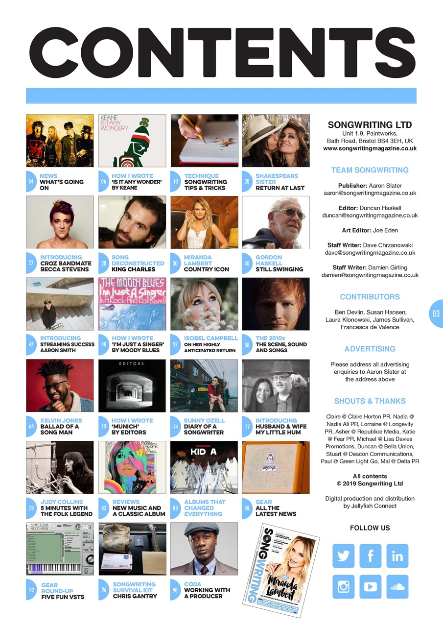 Songwriting Magazine Preview Pages