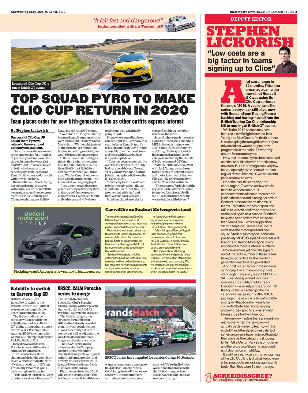 Motorsport News Preview Pages