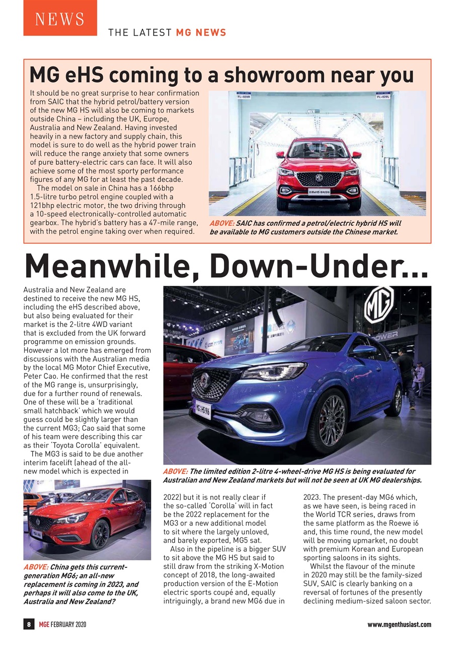 MG Enthusiast Preview Pages
