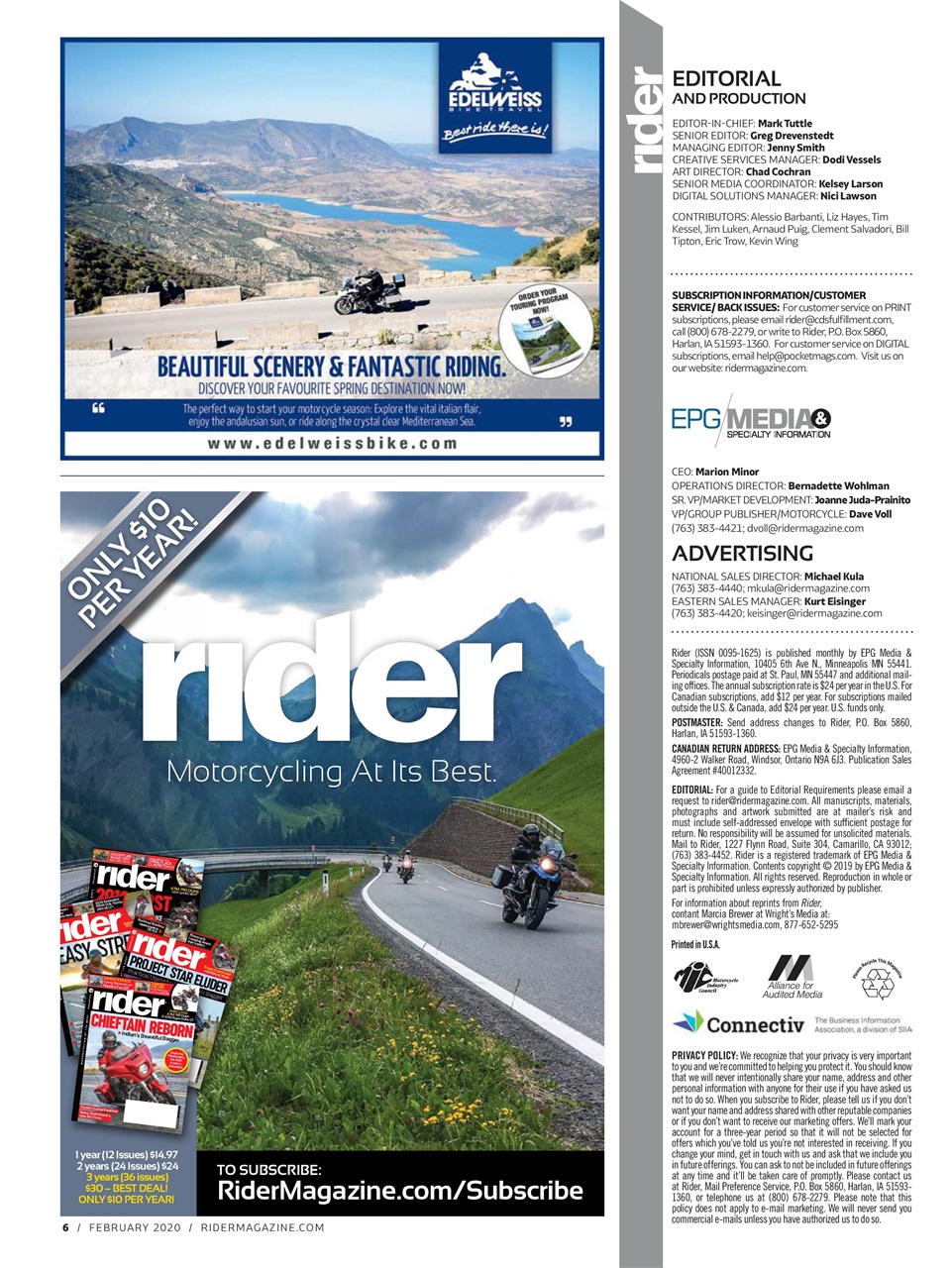 Rider Magazine Preview Pages