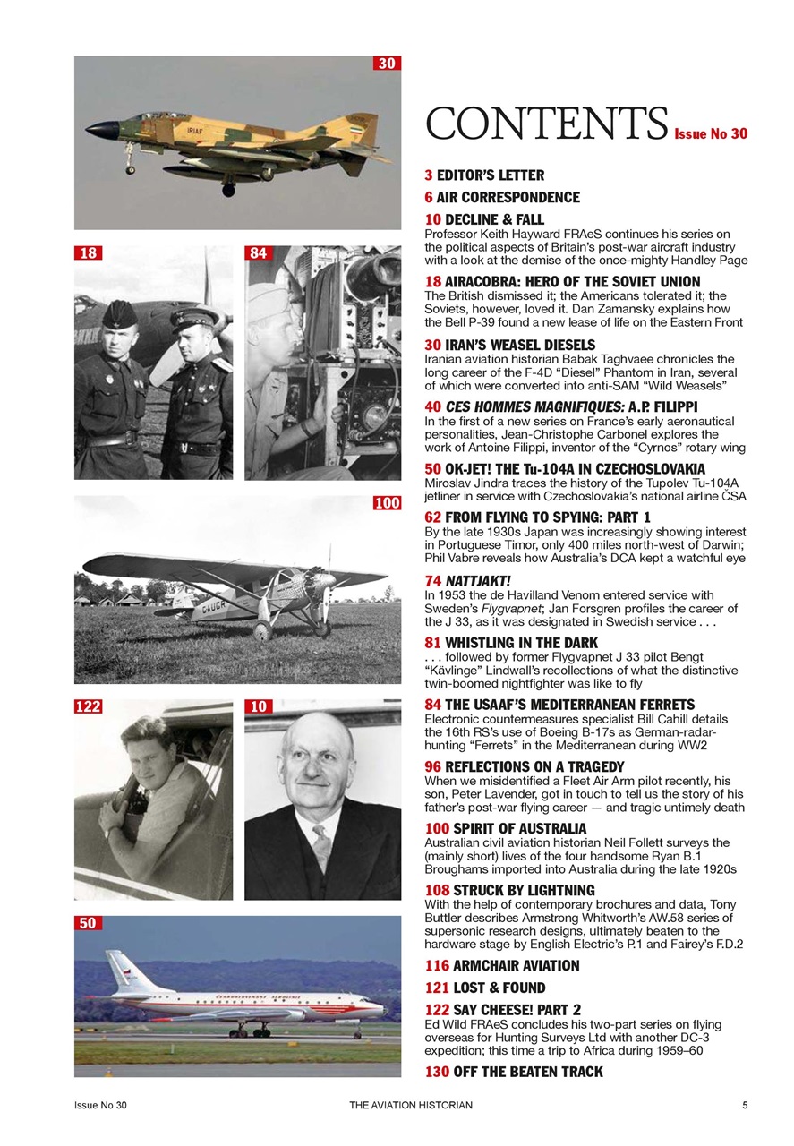 The Aviation Historian Magazine Preview Pages