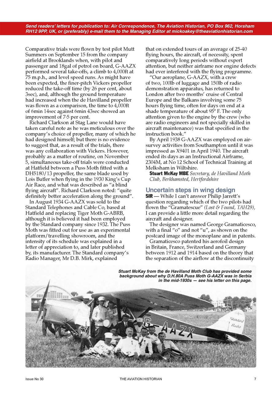The Aviation Historian Magazine Preview Pages