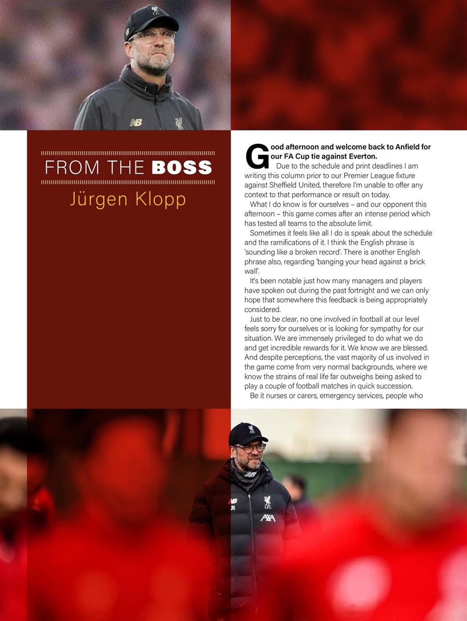 Liverpool FC Programmes Preview Pages