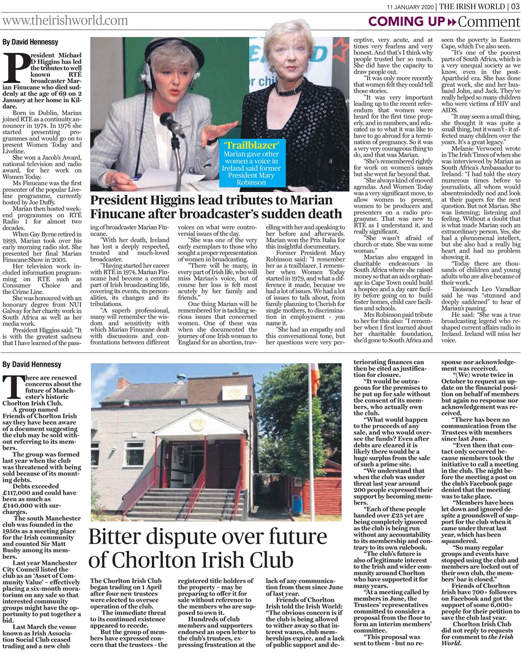 Irish World Preview Pages