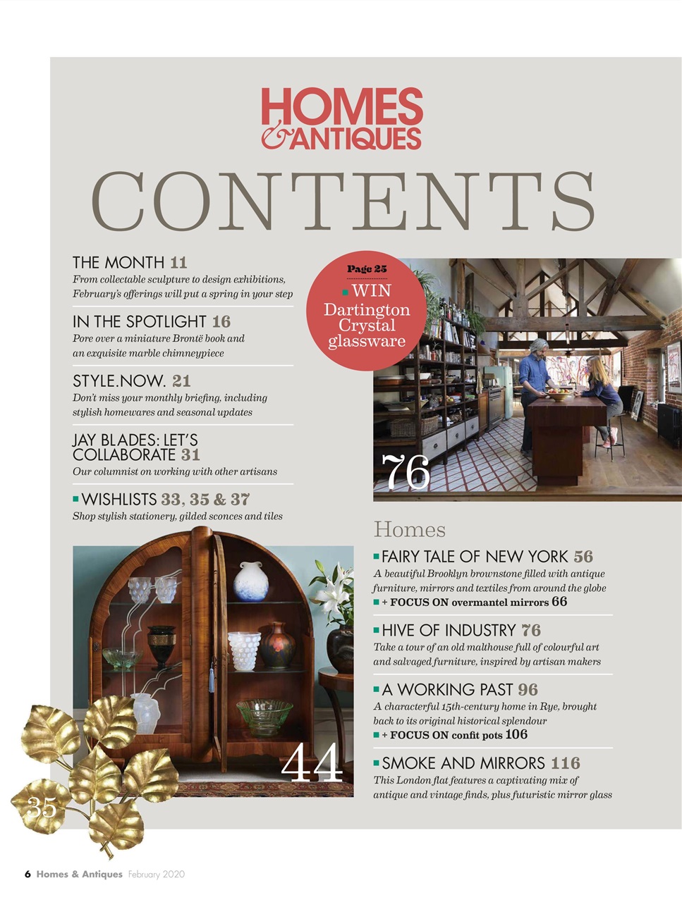 Homes & Antiques Magazine Preview Pages