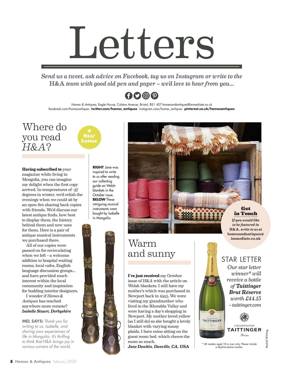 Homes & Antiques Magazine Preview Pages