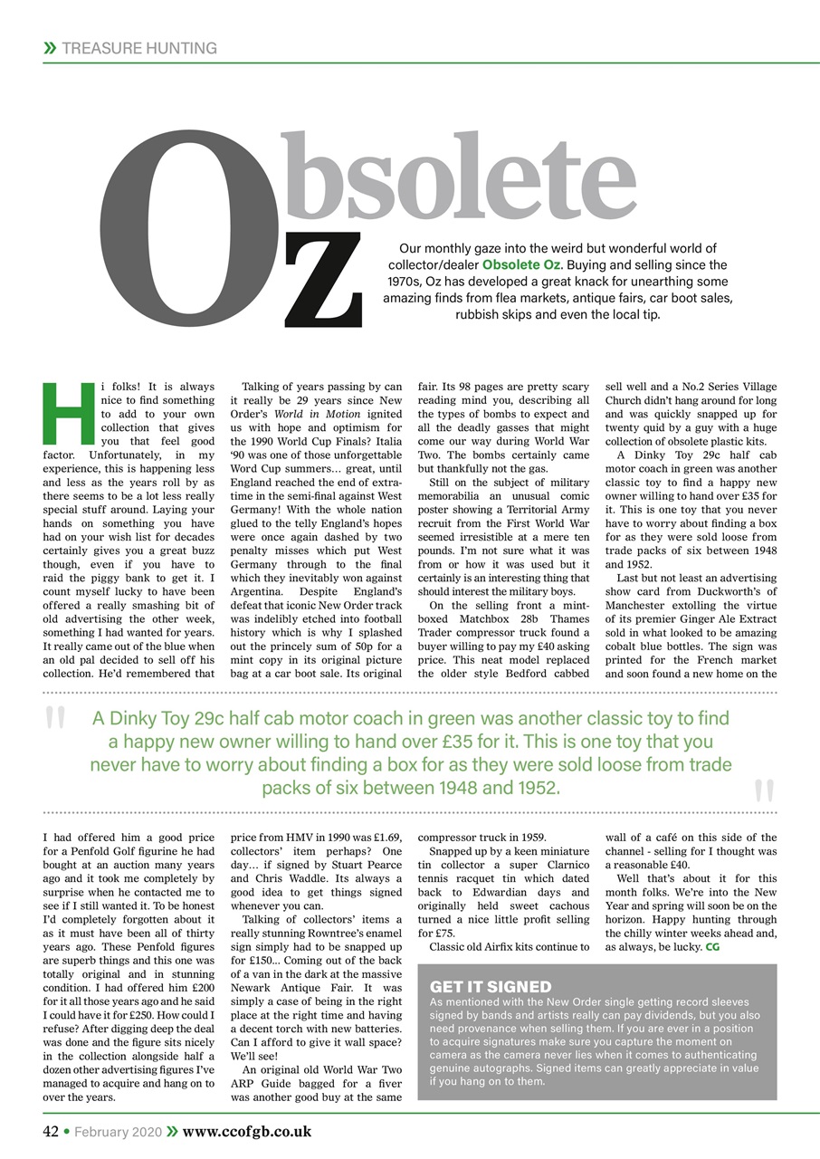 Collectors Gazette Preview Pages