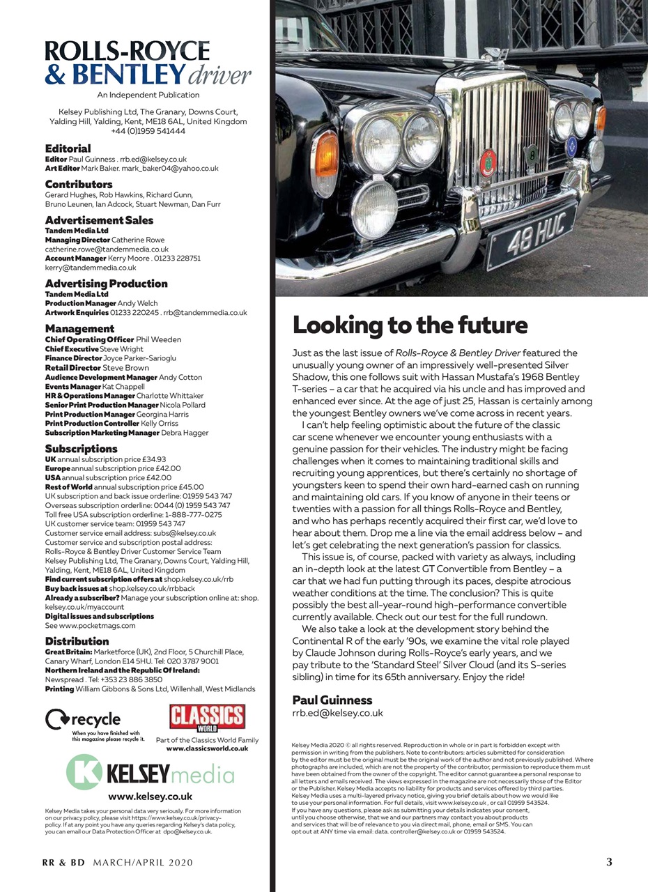 Rolls-Royce & Bentley Driver Preview Pages