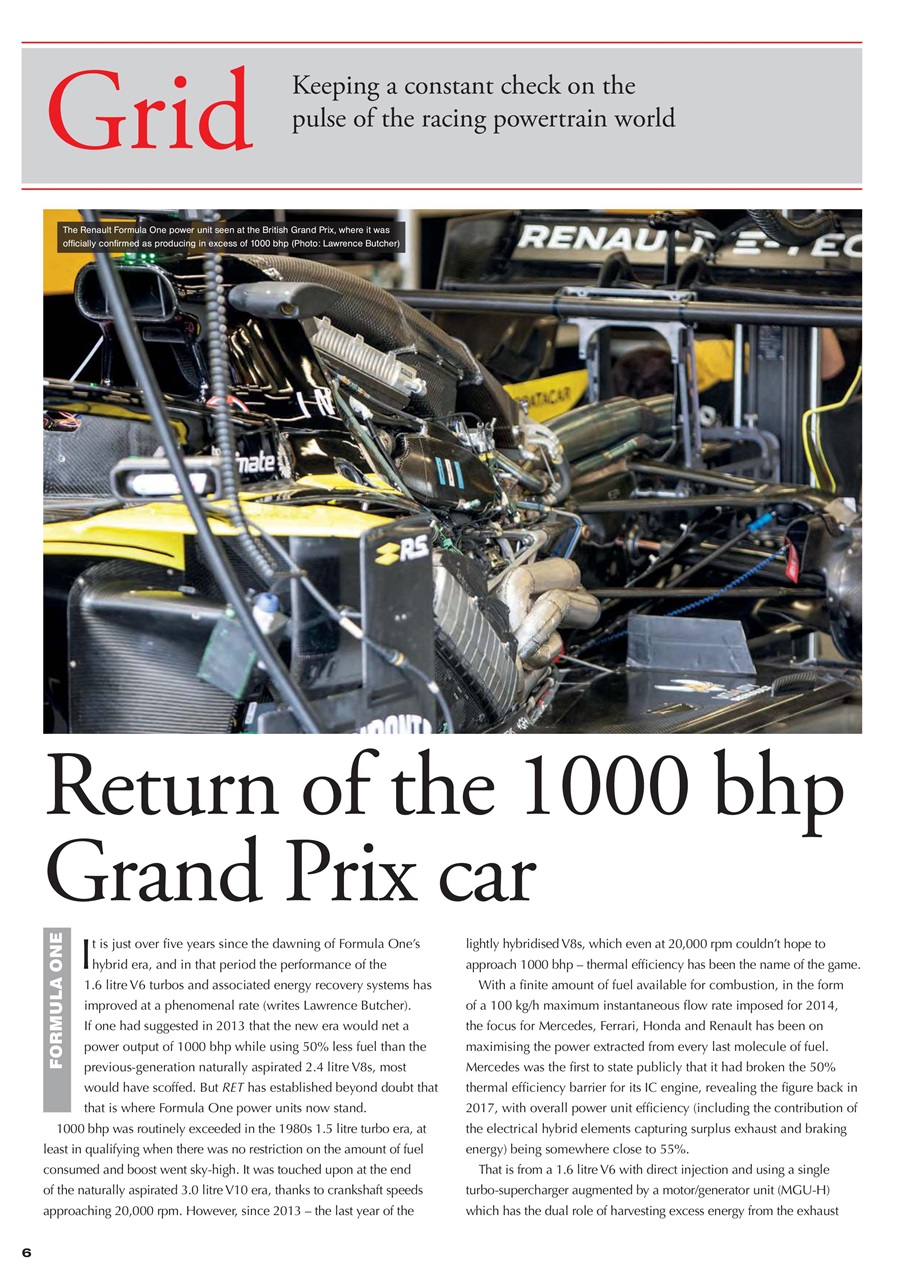 Race Engine Technology Preview Pages