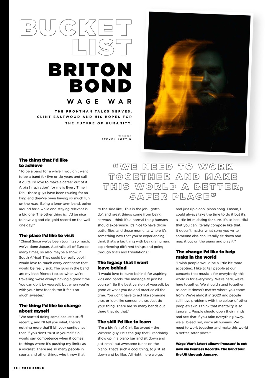 Rock Sound Magazine Preview Pages