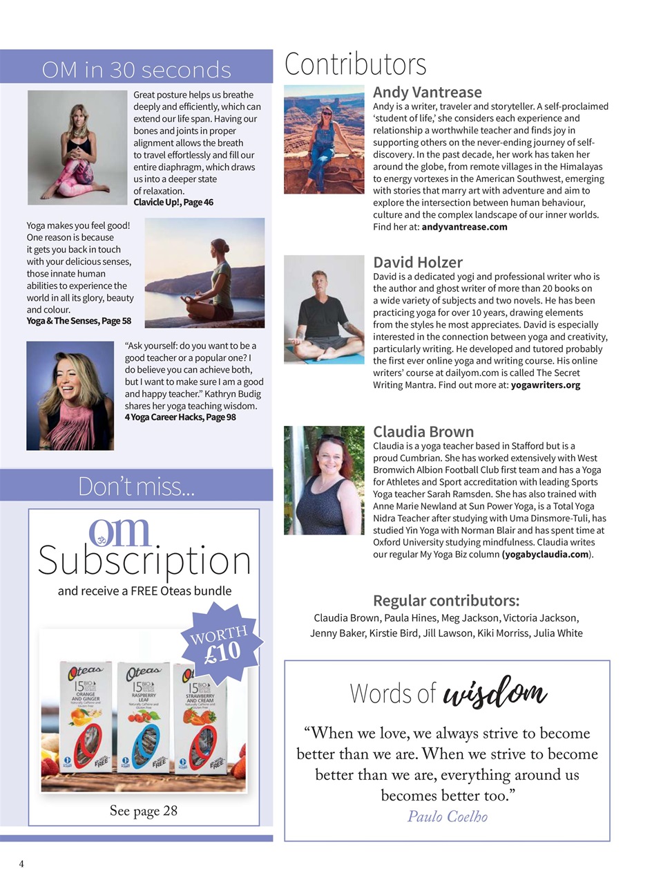 OM Yoga Magazine Preview Pages