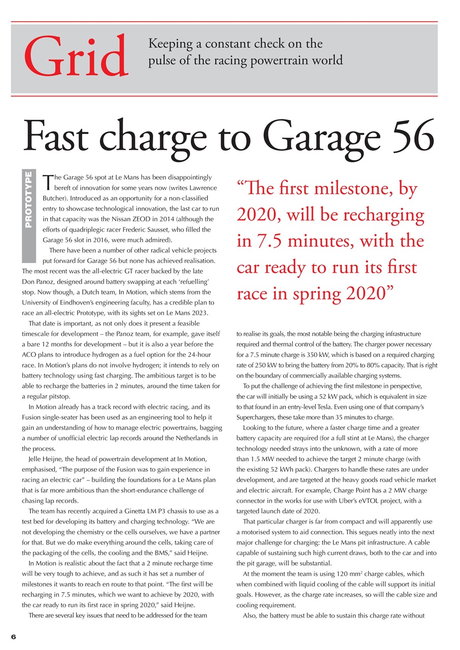 Race Engine Technology Preview Pages