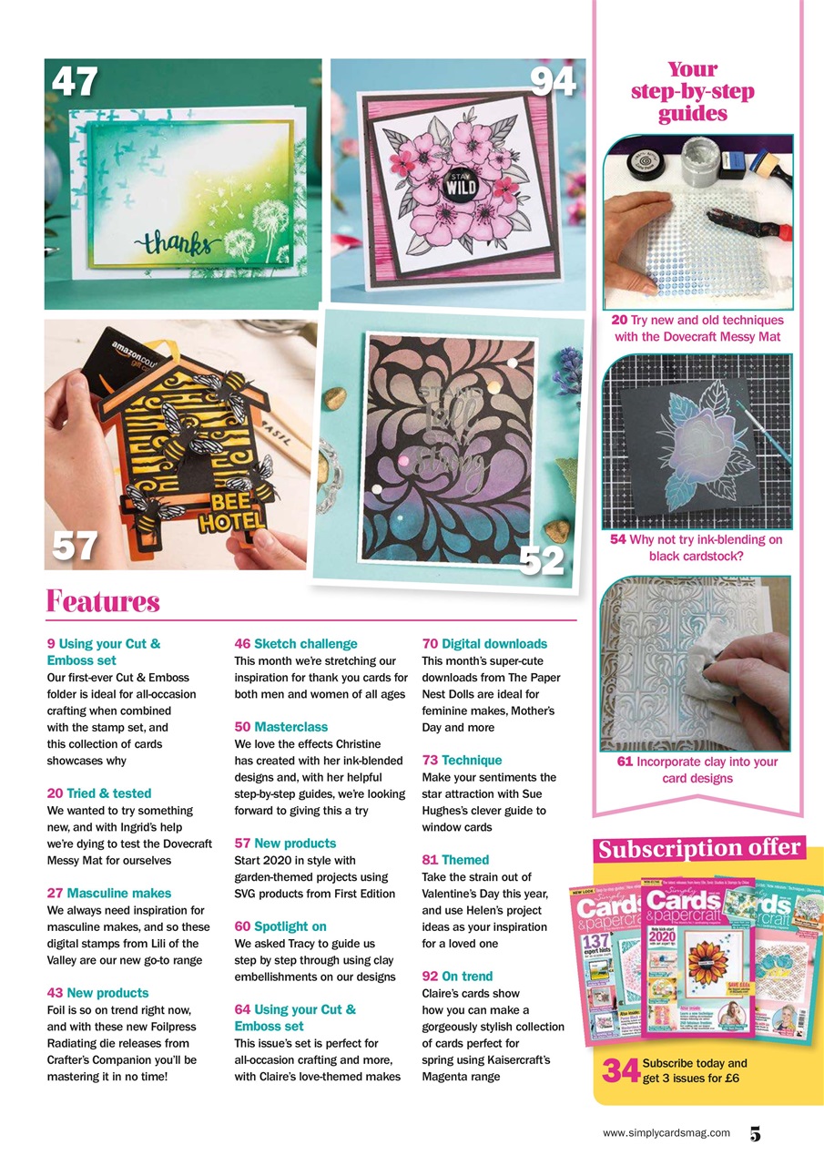 Simply Cards & Papercraft Preview Pages