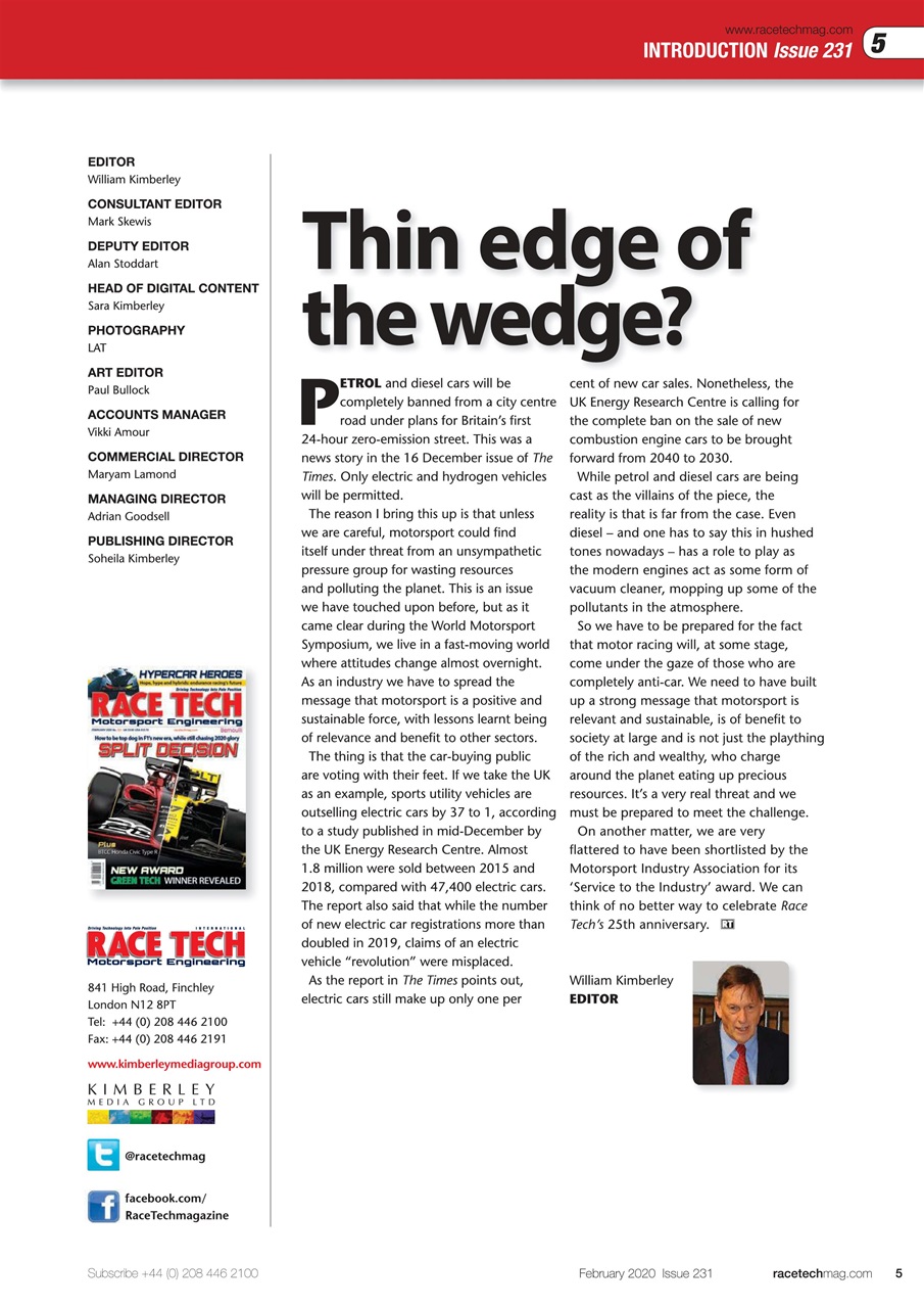 Race Tech Preview Pages