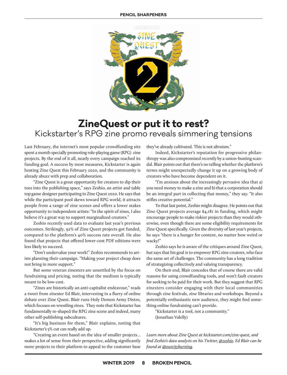 Broken Pencil Preview Pages