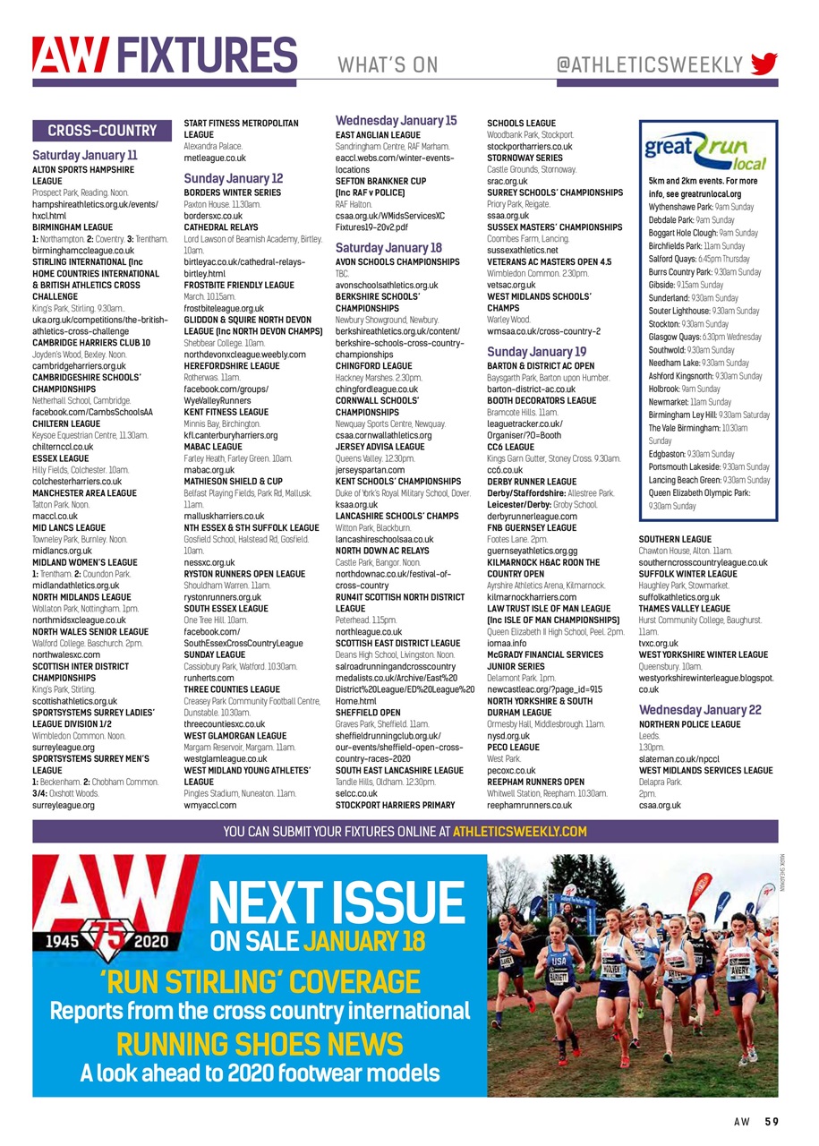 AW – Athletics Weekly Magazine Preview Pages