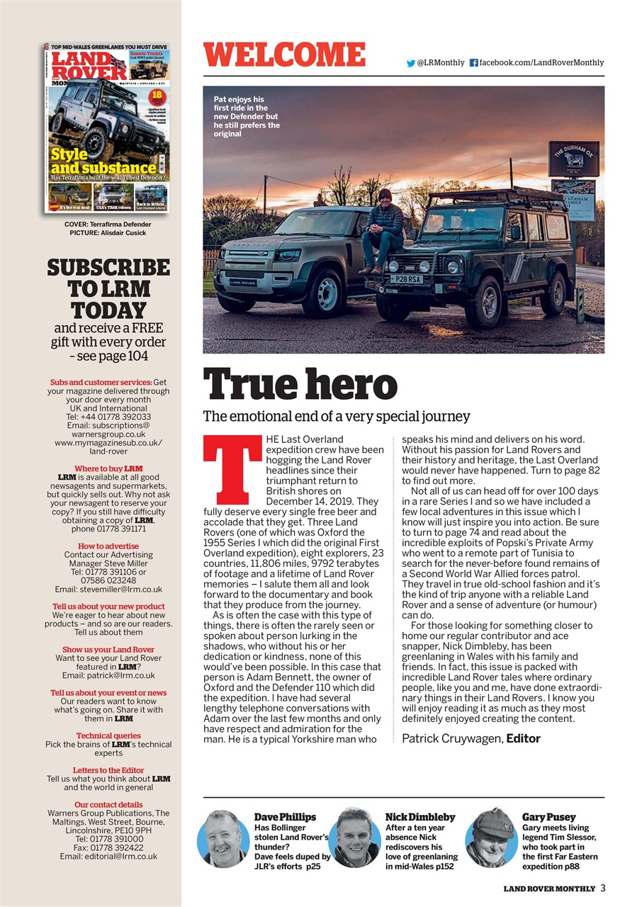 Land Rover Monthly Preview Pages