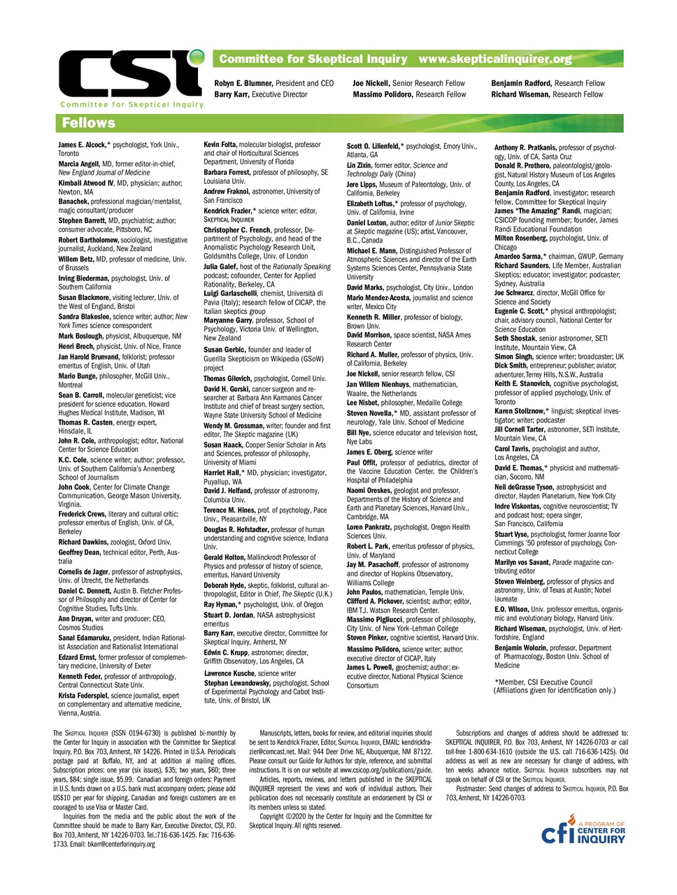 Skeptical Inquirer Preview Pages