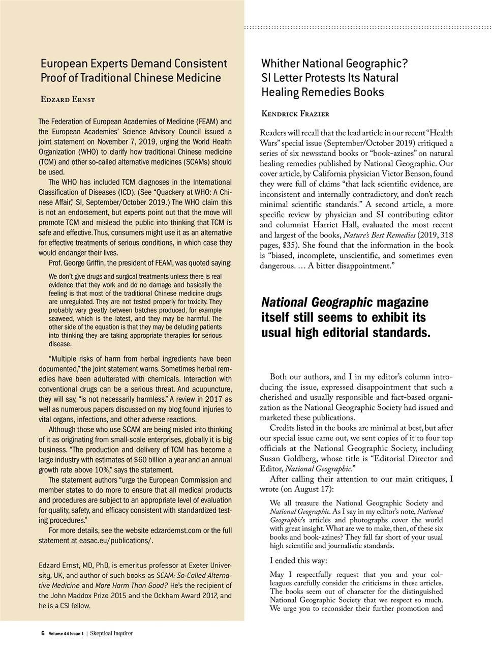 Skeptical Inquirer Preview Pages