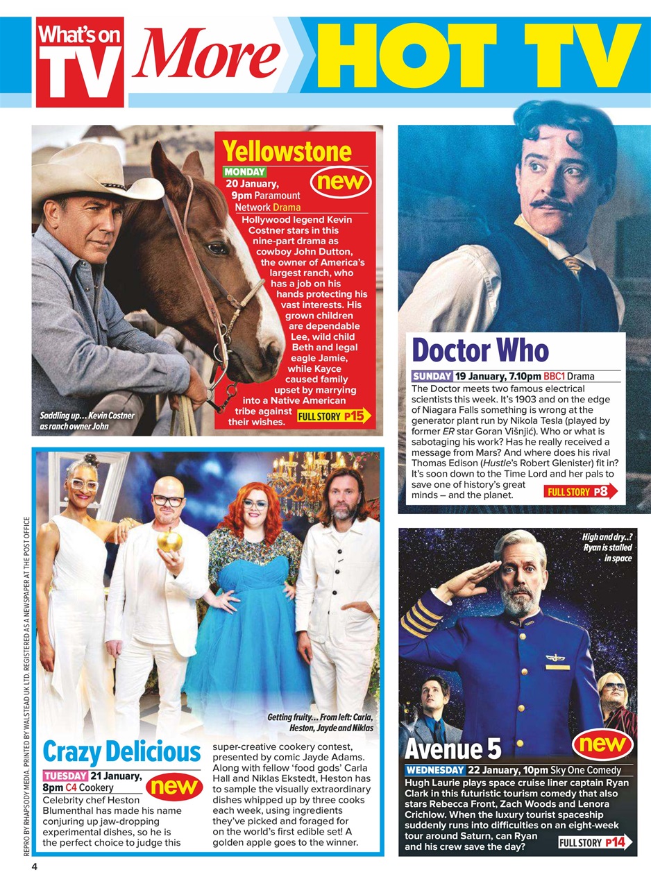 What's on TV Preview Pages