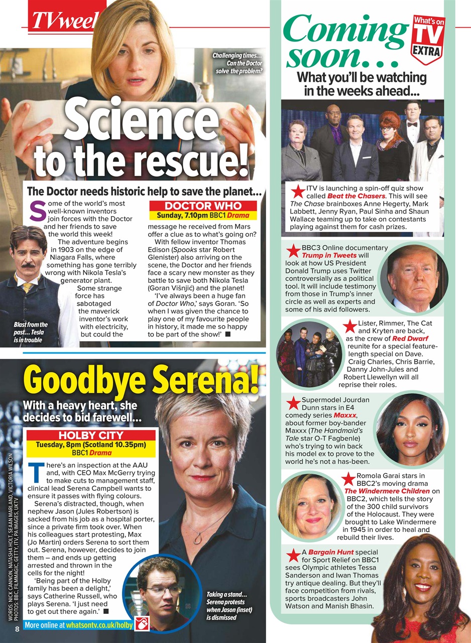 What's on TV Preview Pages