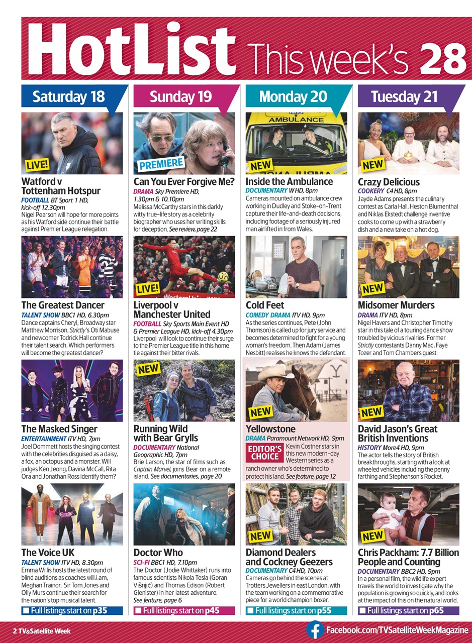 TV & Satellite Week Preview Pages