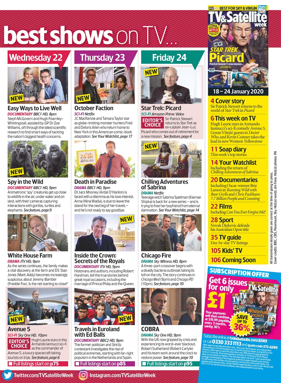 TV & Satellite Week Preview Pages