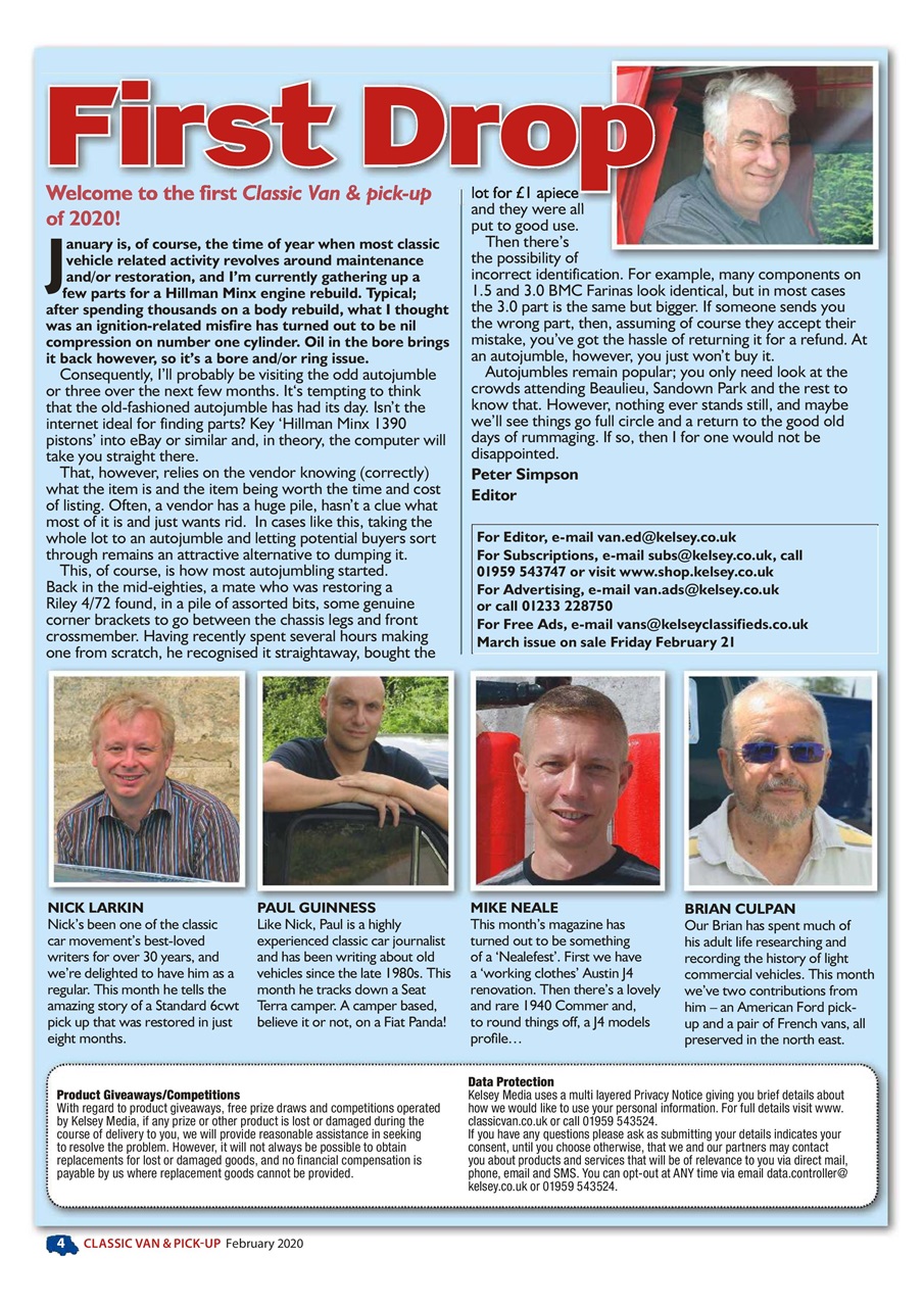 Classic Van & Pick-up Preview Pages
