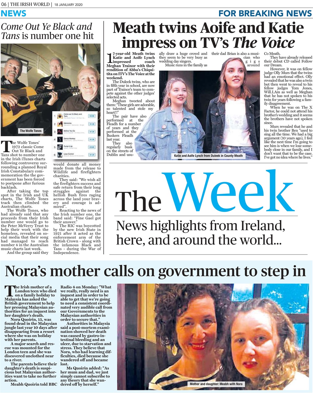 Irish World Preview Pages