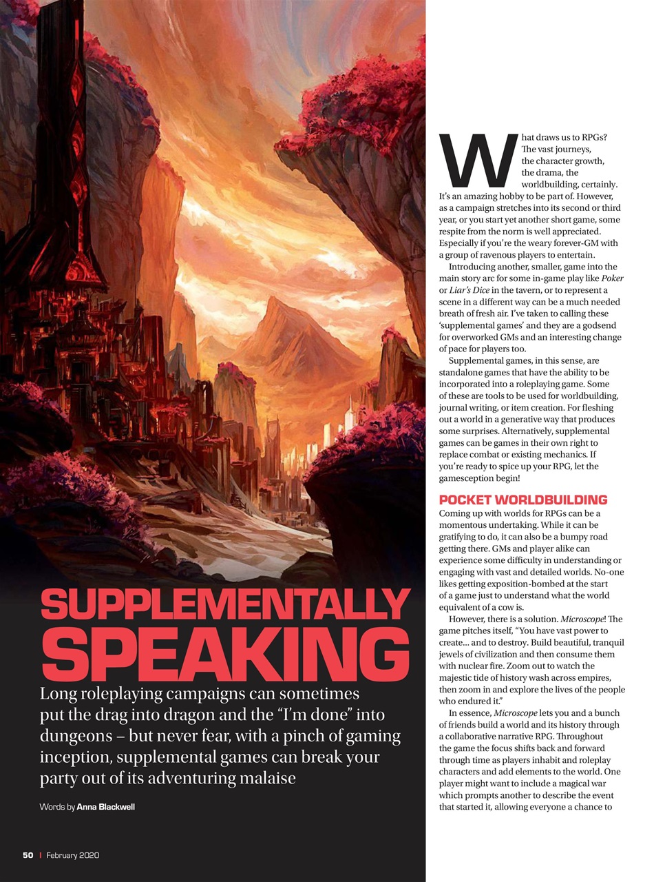 Tabletop Gaming Preview Pages