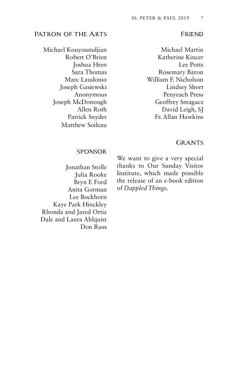 Dappled Things Preview Pages