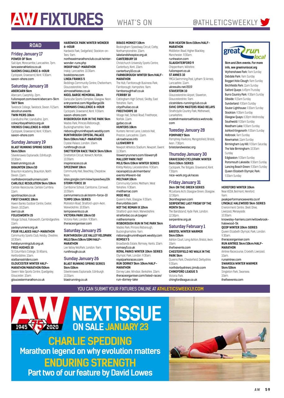 AW – Athletics Weekly Magazine Preview Pages