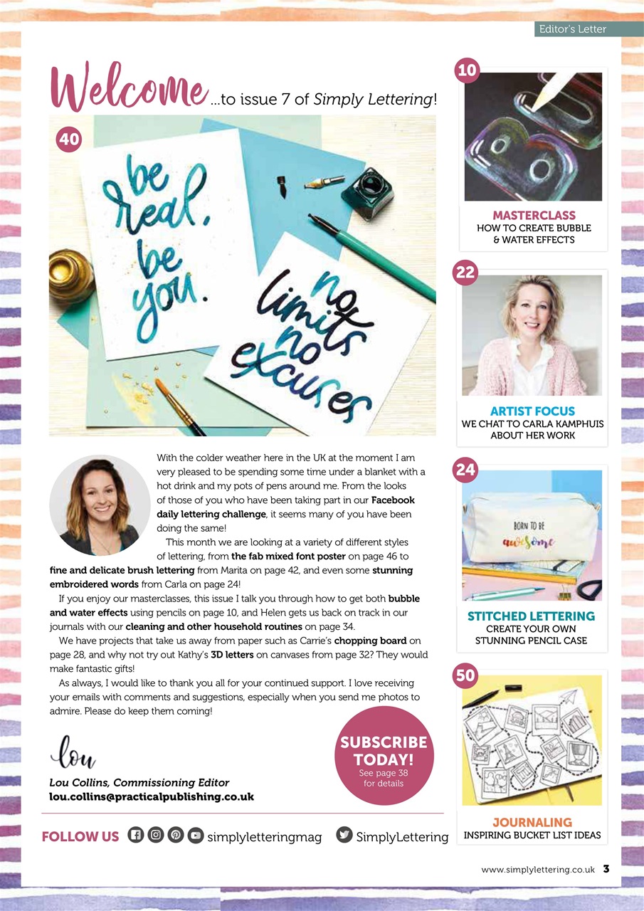 Simply Lettering Preview Pages