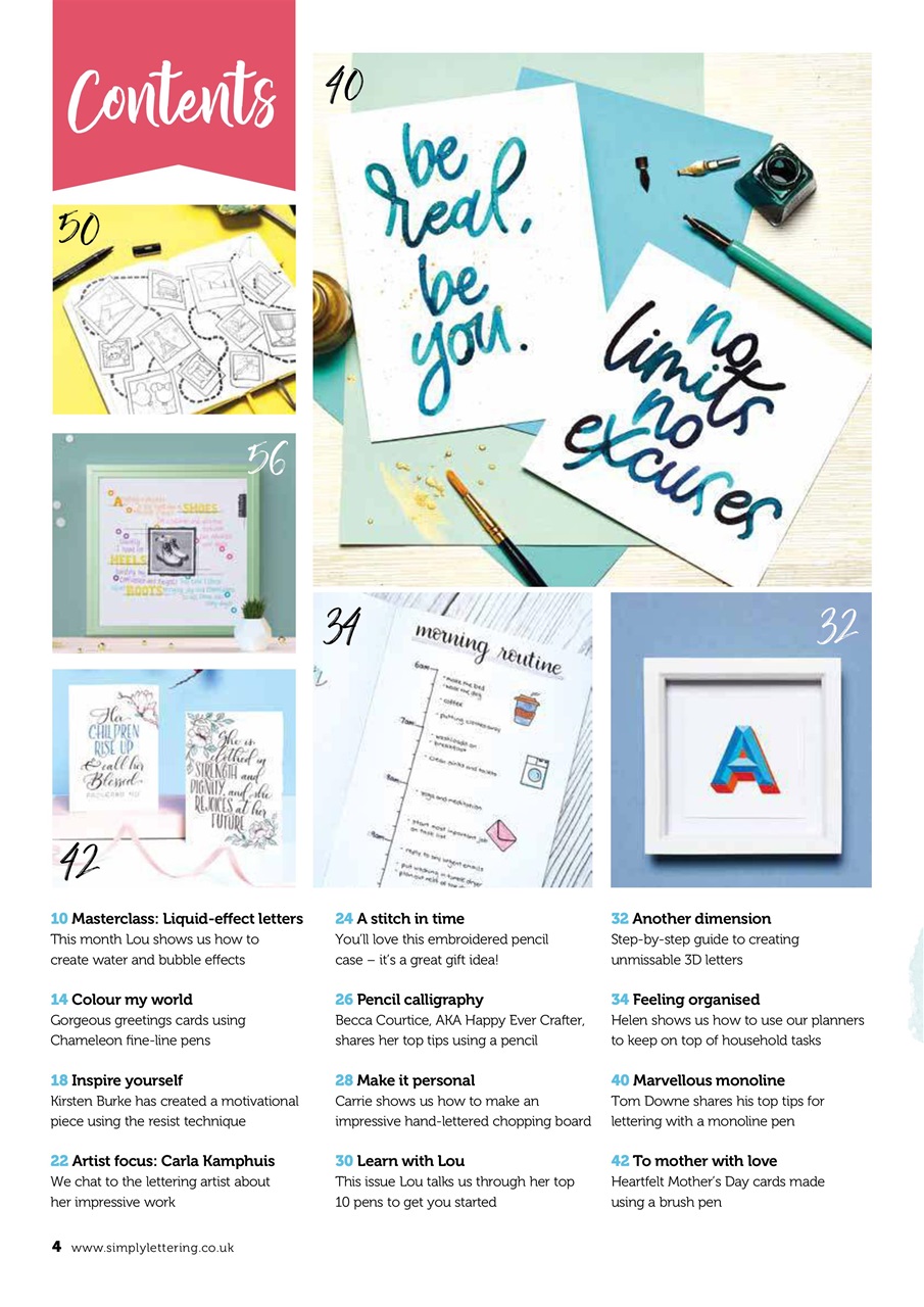 Simply Lettering Preview Pages