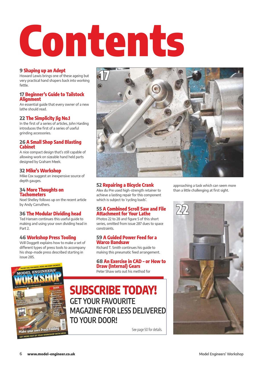 Model Engineer & Workshop Magazine Preview Pages