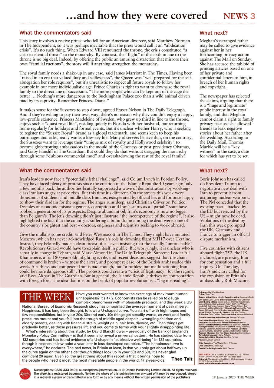 The Week Preview Pages
