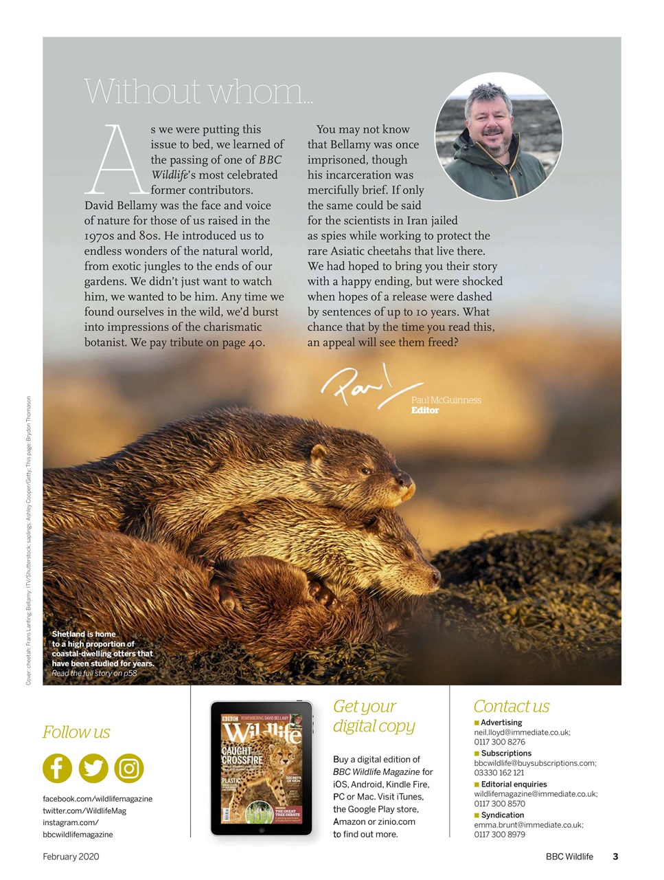 BBC Wildlife Magazine Preview Pages