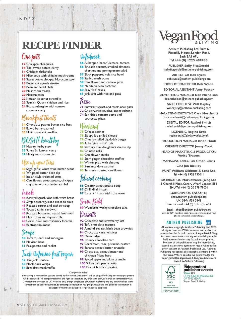 Vegan Food & Living Magazine Preview Pages