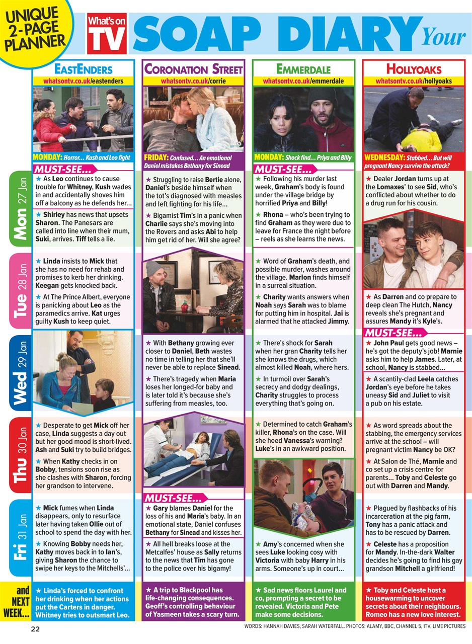 What's on TV Preview Pages