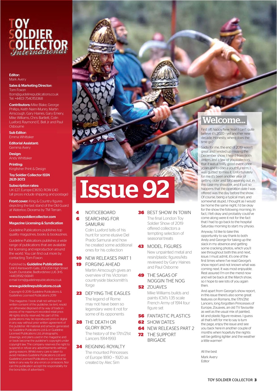 Toy Soldier Collector and Historical Figures Preview Pages