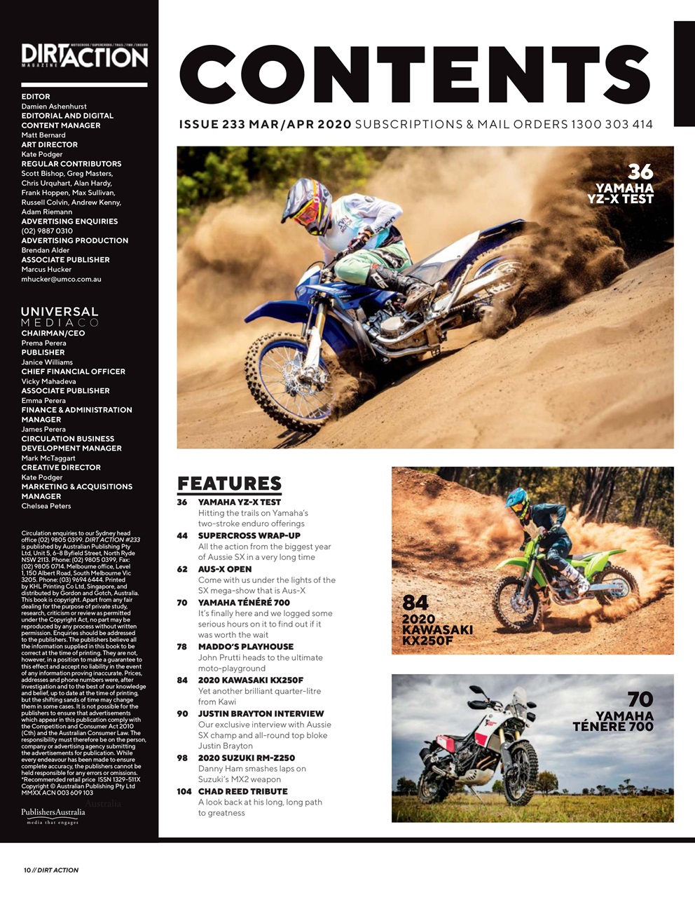 Dirt Action Preview Pages