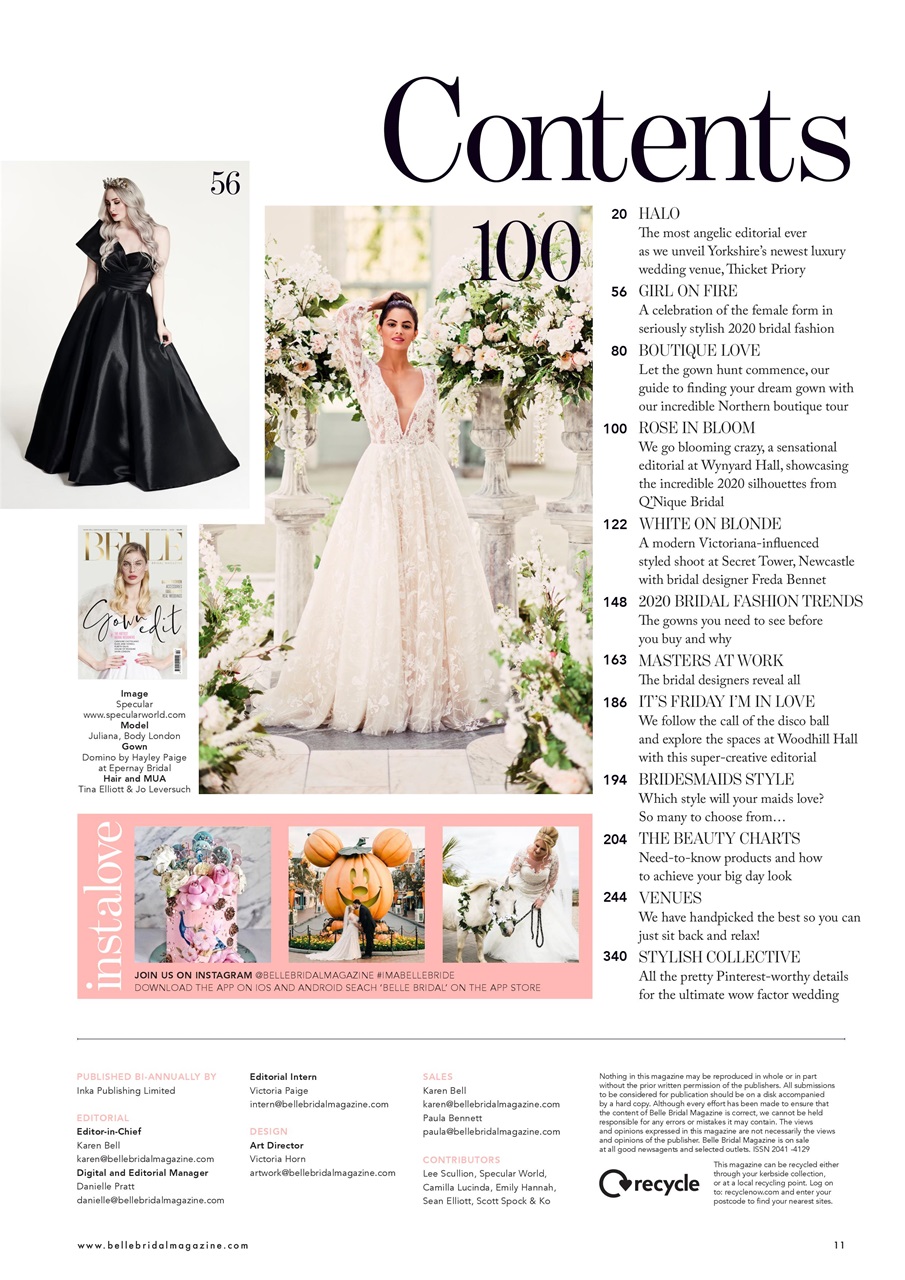Belle Bridal Magazine Preview Pages